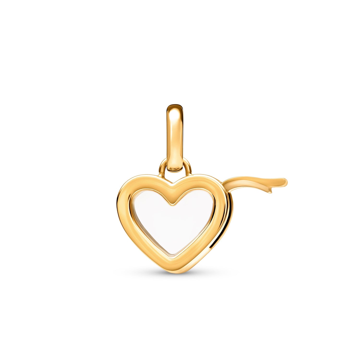 Floating Birthstone Charm Locket (Gold)