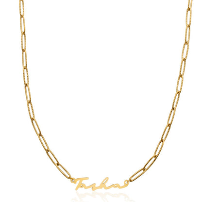 Signature Name Necklace (Gold)