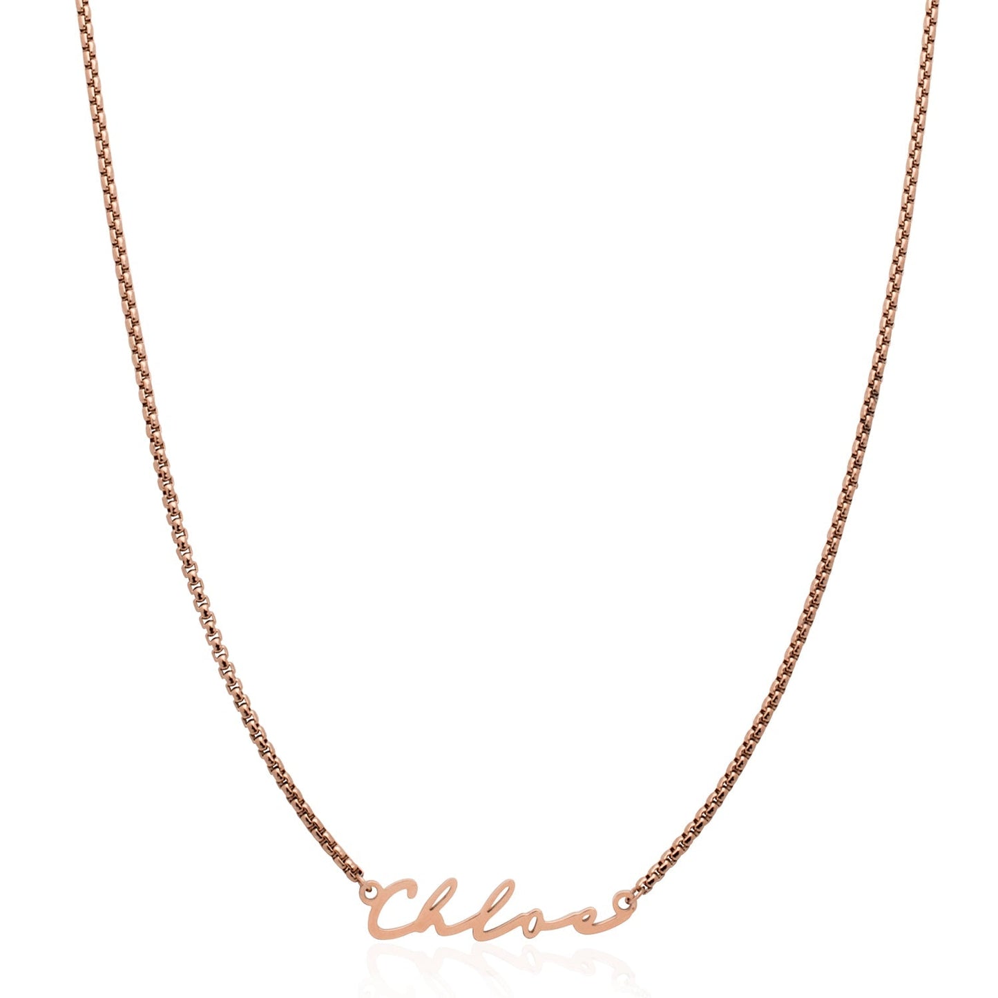 Signature Name Necklace - Rose Gold