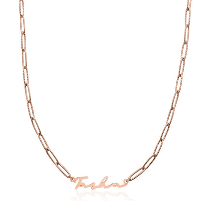 Signature Name Necklace (Rose Gold)
