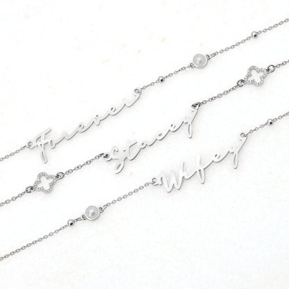 Signature Name Necklace - Silver