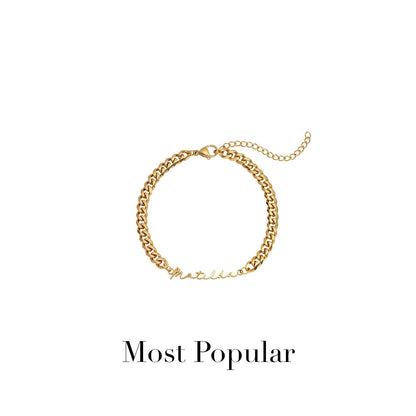 Signature Name Bracelet (Gold)