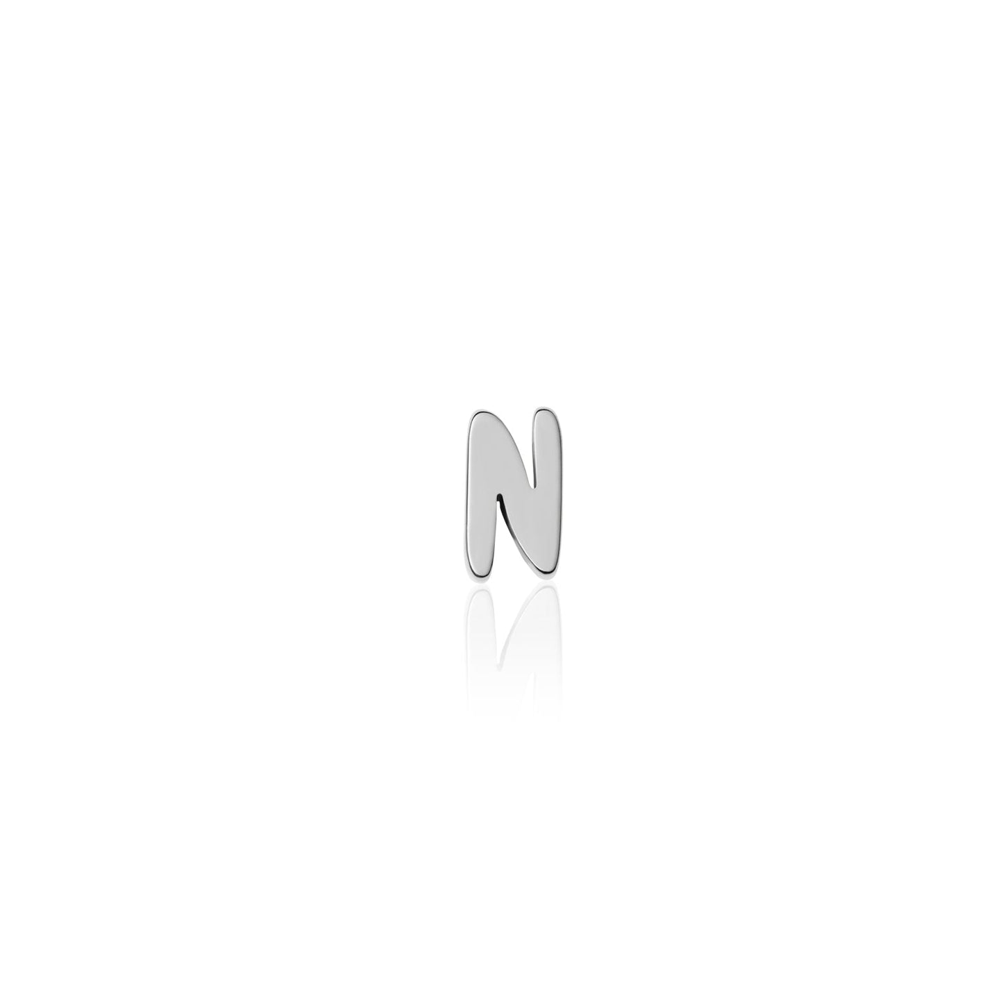 Fixed Charm - Handwritten Initial Charm (Silver)