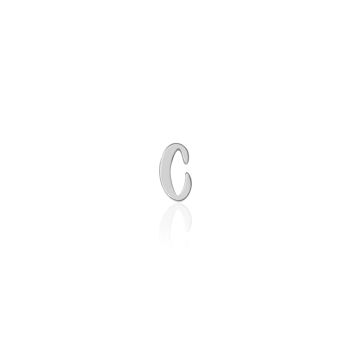Fixed Charm - Handwritten Initial Charm (Silver)