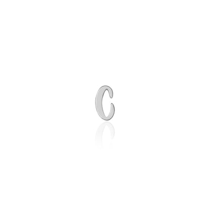 Fixed Charm - Handwritten Initial Charm (Silver)