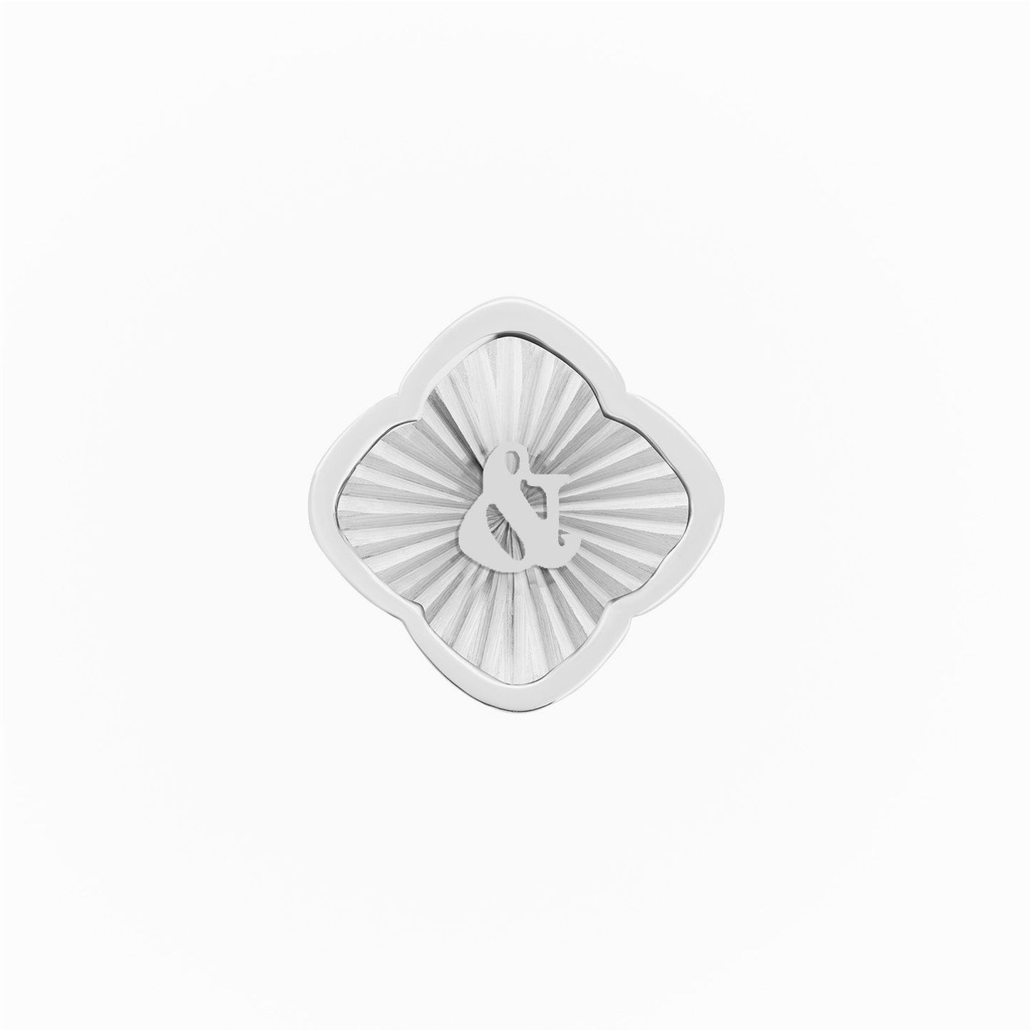 Rosette Textured Clover Charms (Gold) - Heart