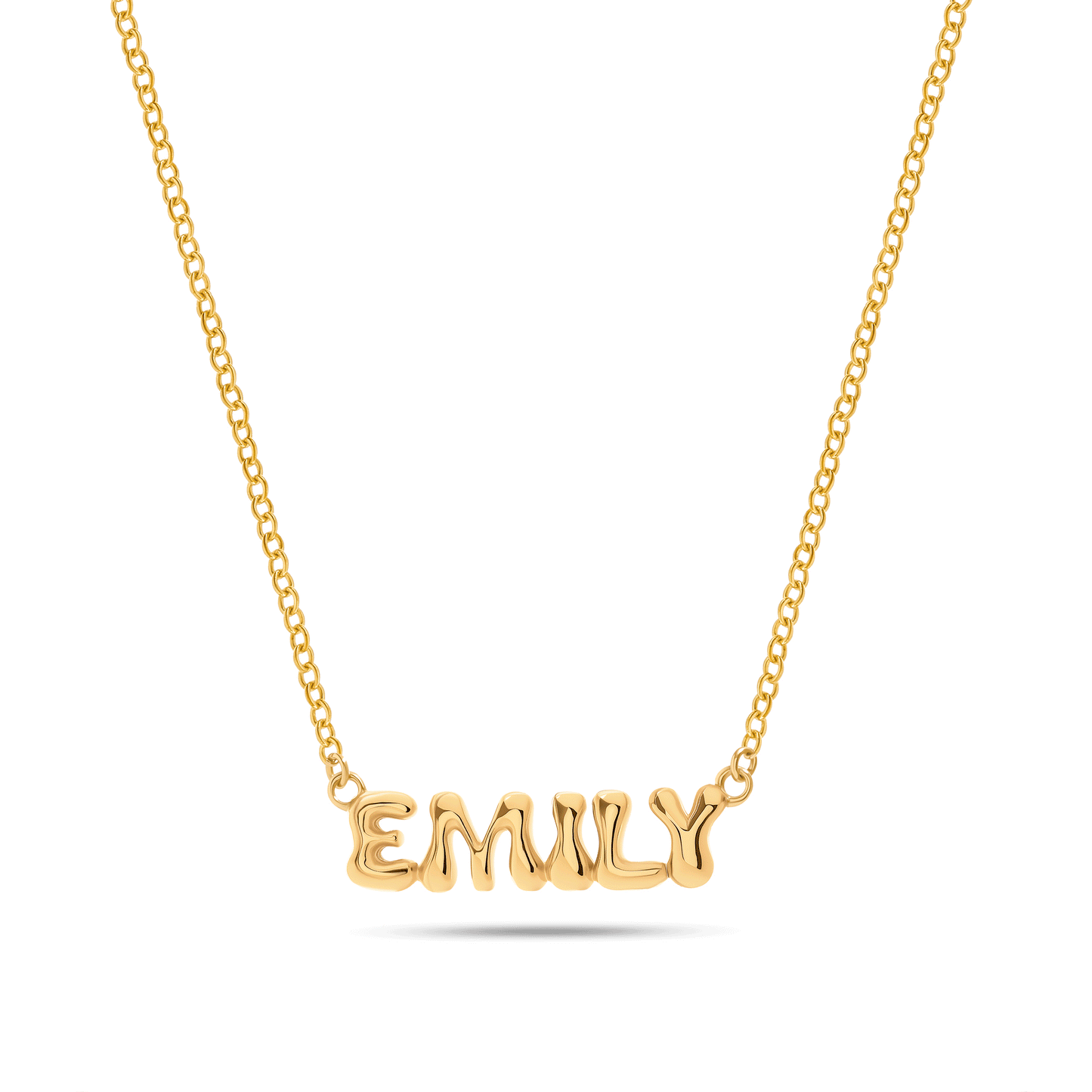 Bubble Name Necklace (Gold)