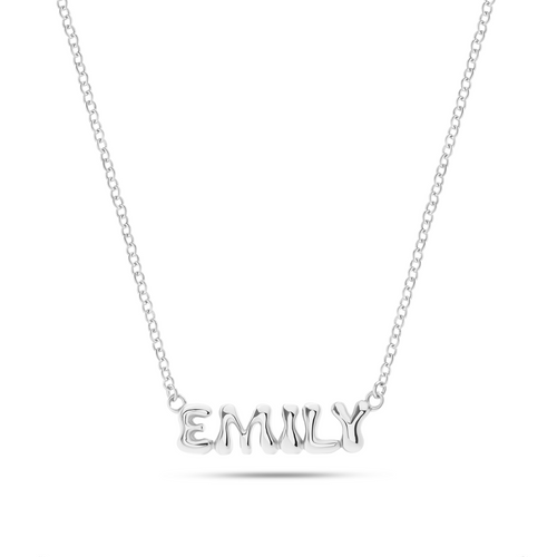 Bubble Name Necklace (Silver)