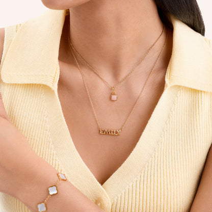 Bubble Name Necklace (Gold)
