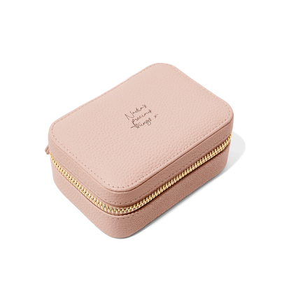 Small Leather Jewellery Box (Blush Nude)