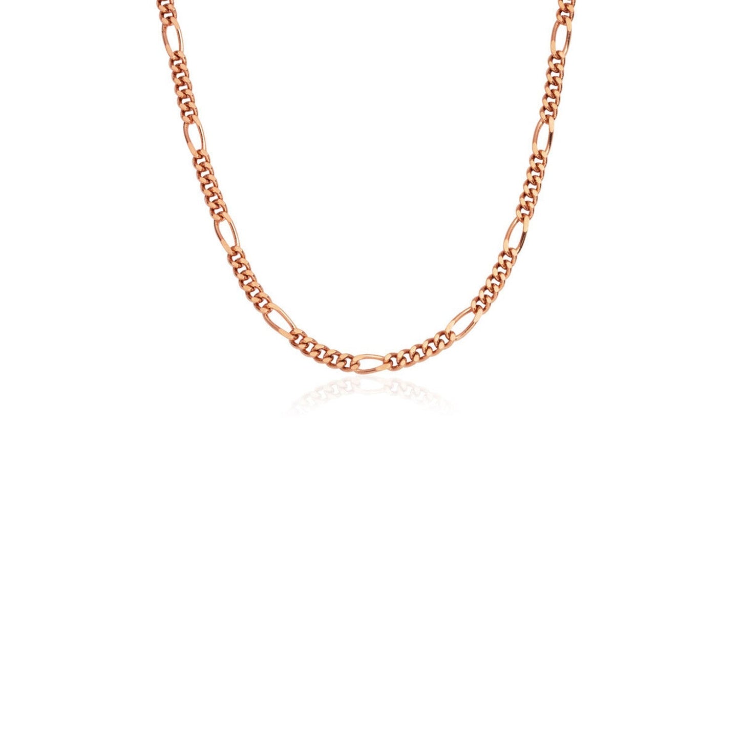Layering Small Figaro Chain Necklace (Rose Gold)