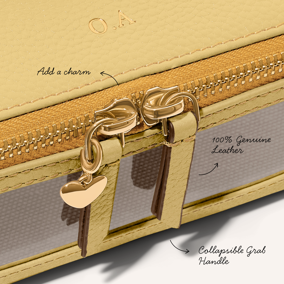 Small Vanity Cosmetic Bag (Butter Yellow)
