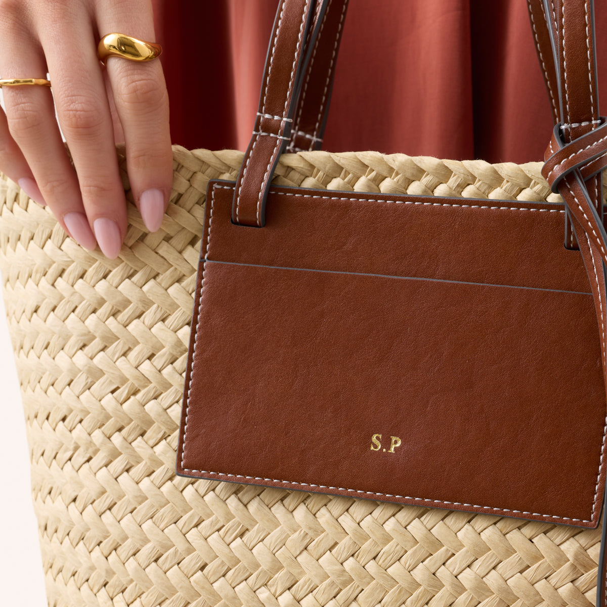 Small Raffia Structured Bag (Natural)