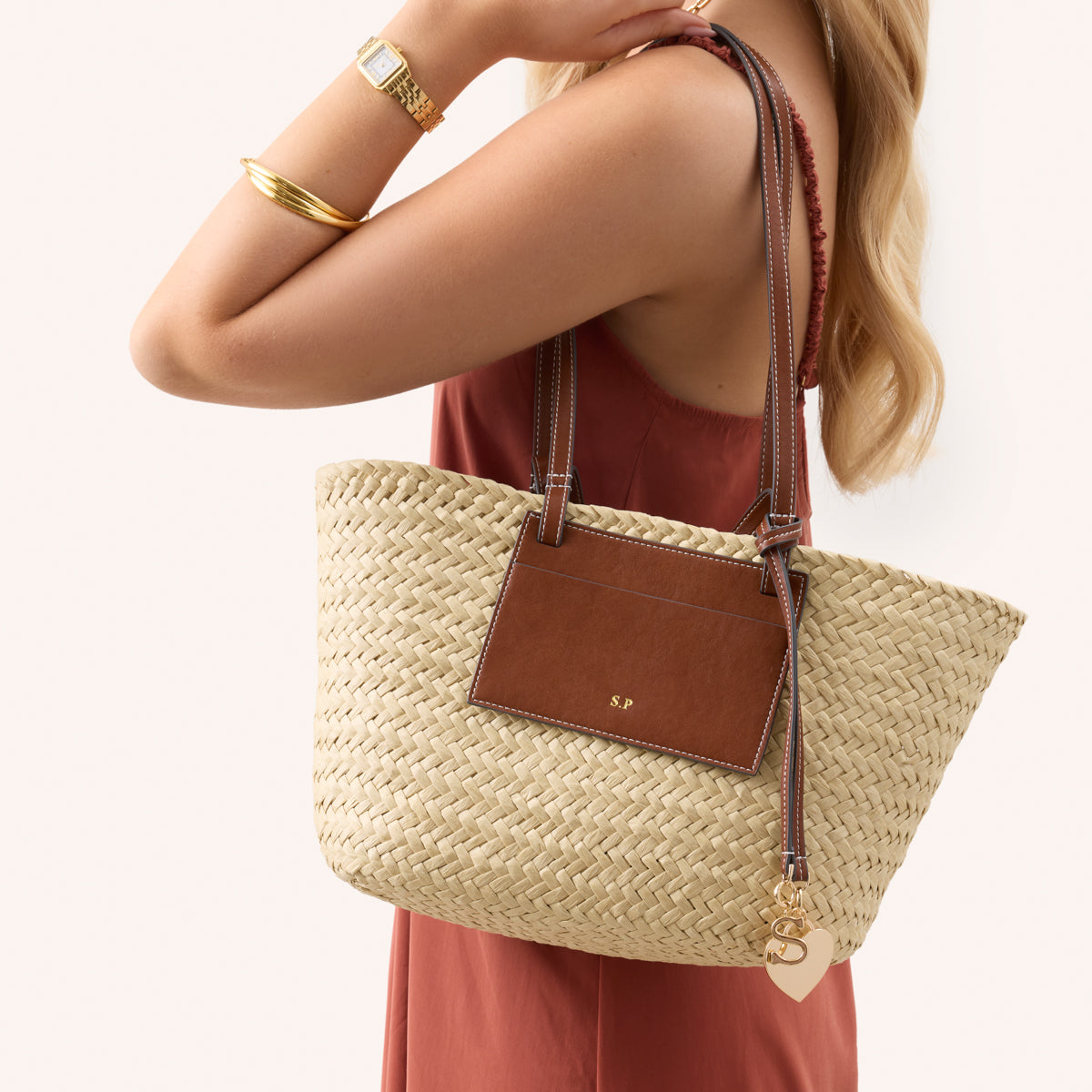 Small Raffia Structured Bag (Natural)