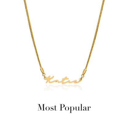 Signature Name Necklace - Gold