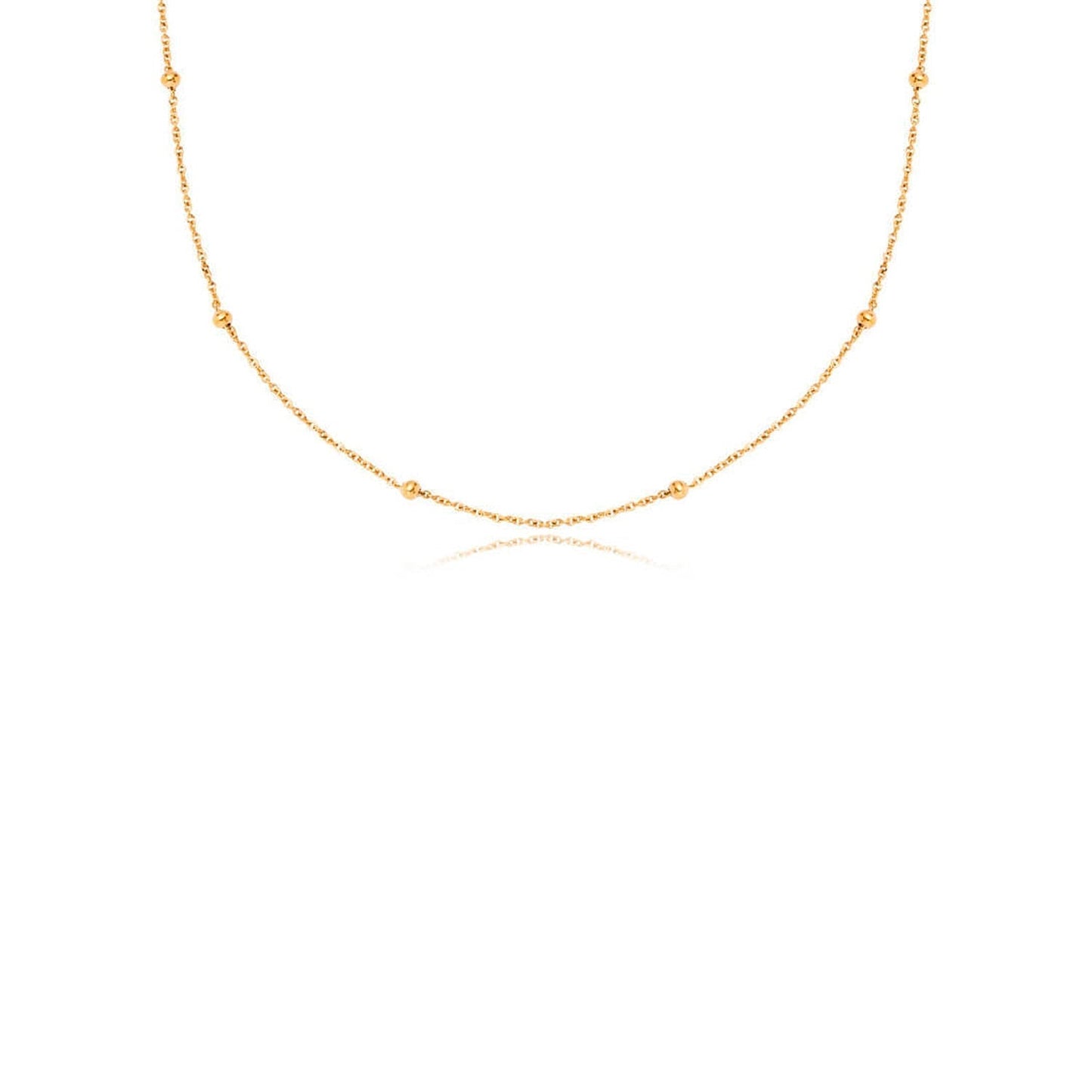Layering Sphere Chain Necklace (Gold)