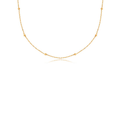 Layering Sphere Chain Necklace (Gold)