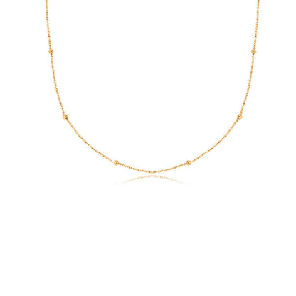 Mini Written In The Stars Initial Tag Necklace (Gold)