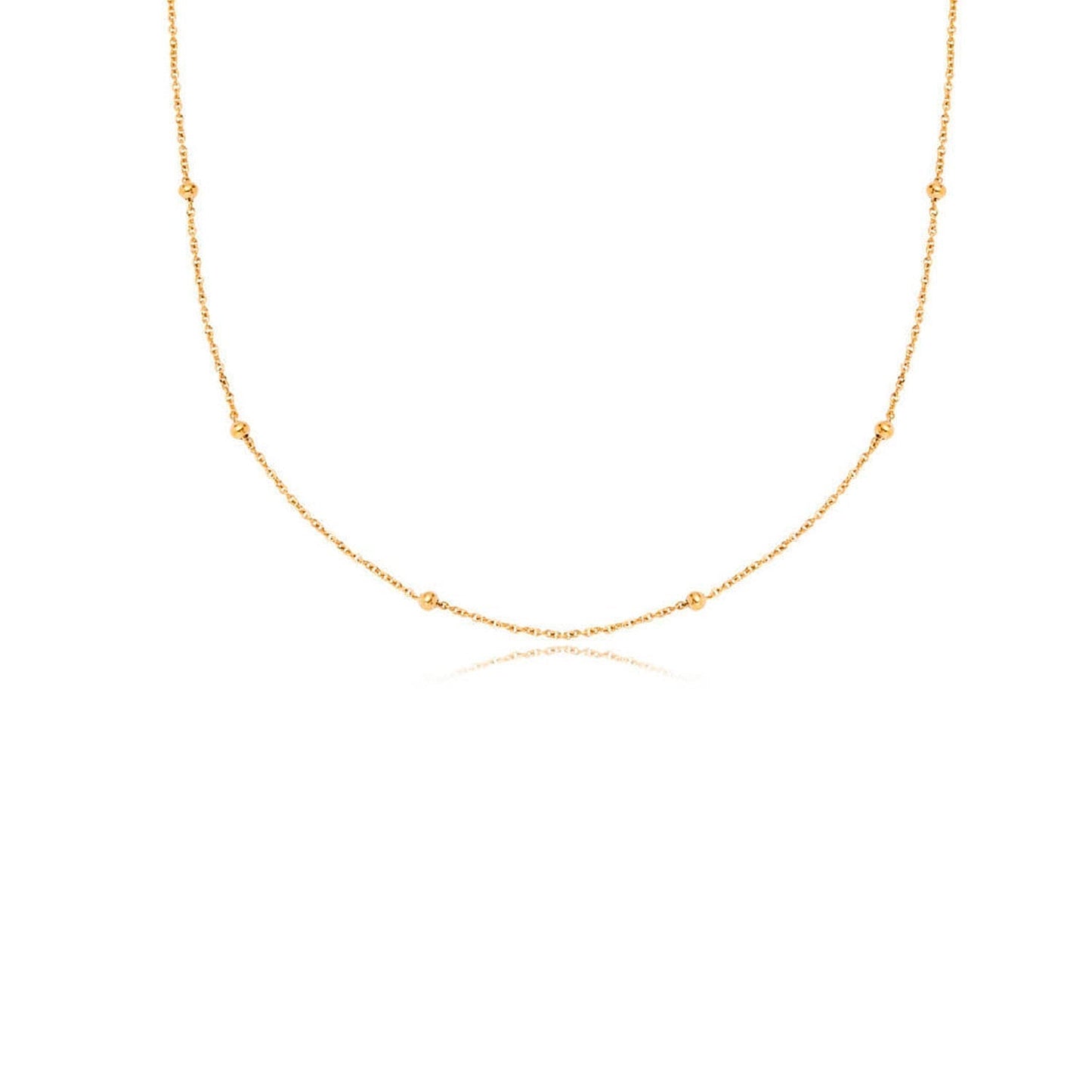 Layering Sphere Chain Necklace (Gold)