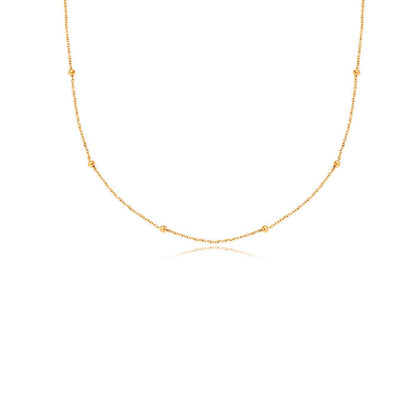 Layering Sphere Chain Necklace (Gold)