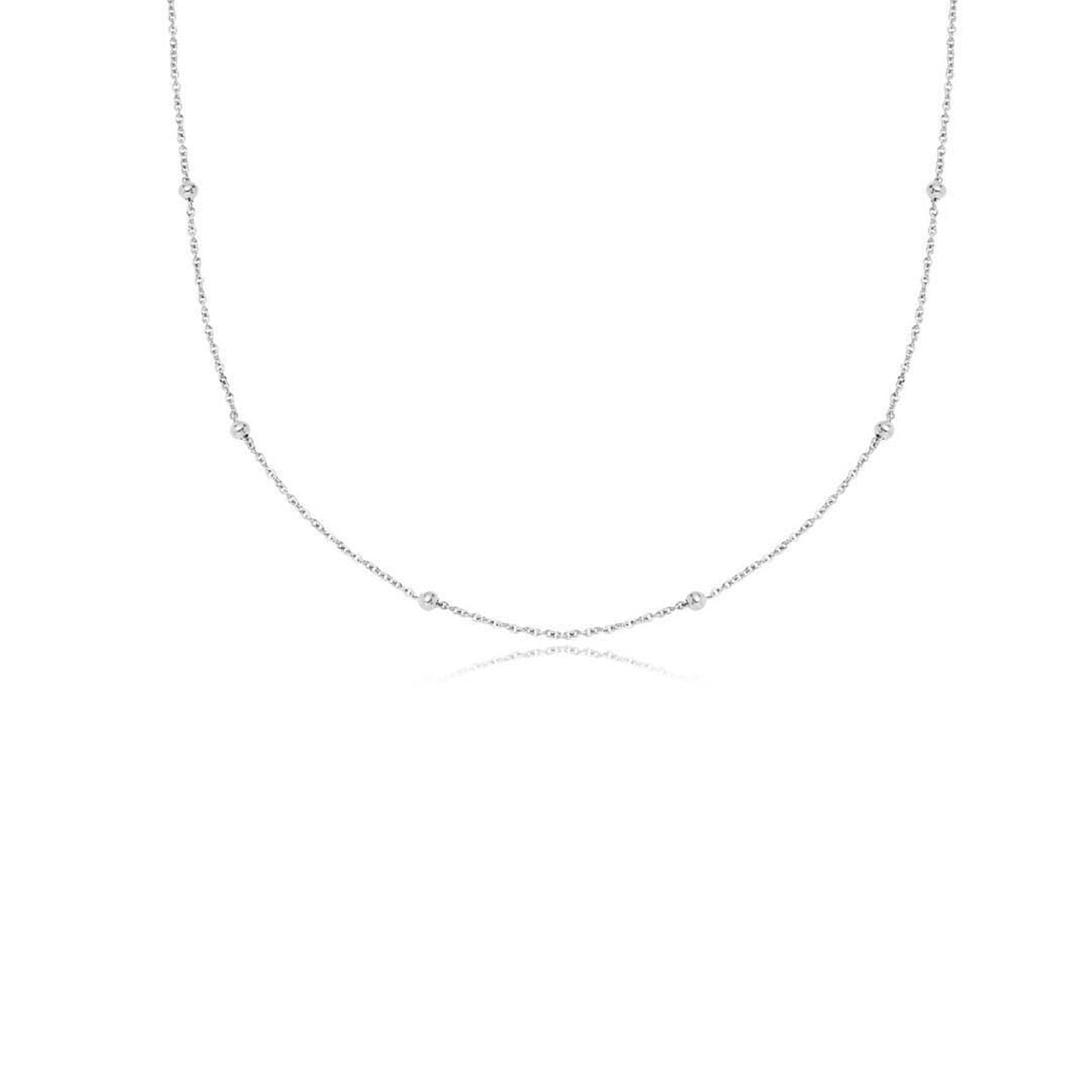 Layering Sphere Chain Necklace (Silver)