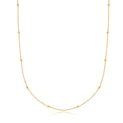 Layering Sphere Chain Necklace (Gold)