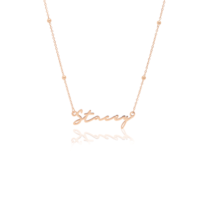 Signature Name Necklace - Rose Gold
