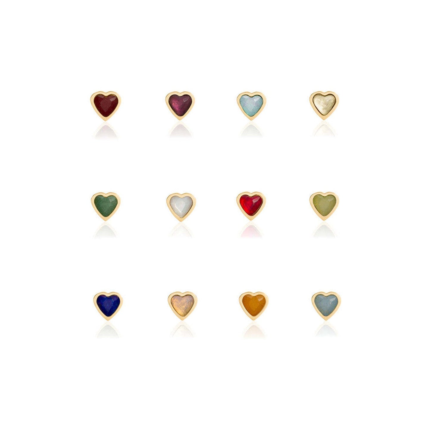 Made Mine Charms - Heart Birthstone Charms (Gold)
