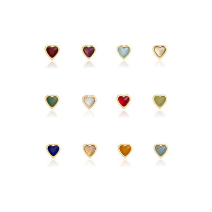 Made Mine Charms - Heart Birthstone Charms (Gold)