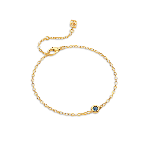 Fine Molten Birthstone Bracelet (Gold)