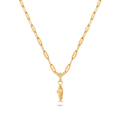 Ocean Charms Sardine Necklace (Gold)