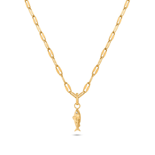 Ocean Charms Sardine Necklace (Gold)