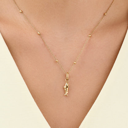 Ocean Charms Sardine Necklace (Gold)