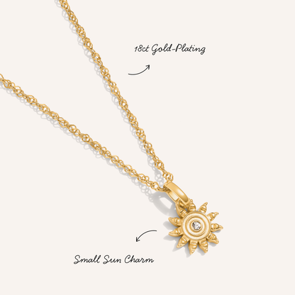 Ocean Charms Sun Necklace (Gold)