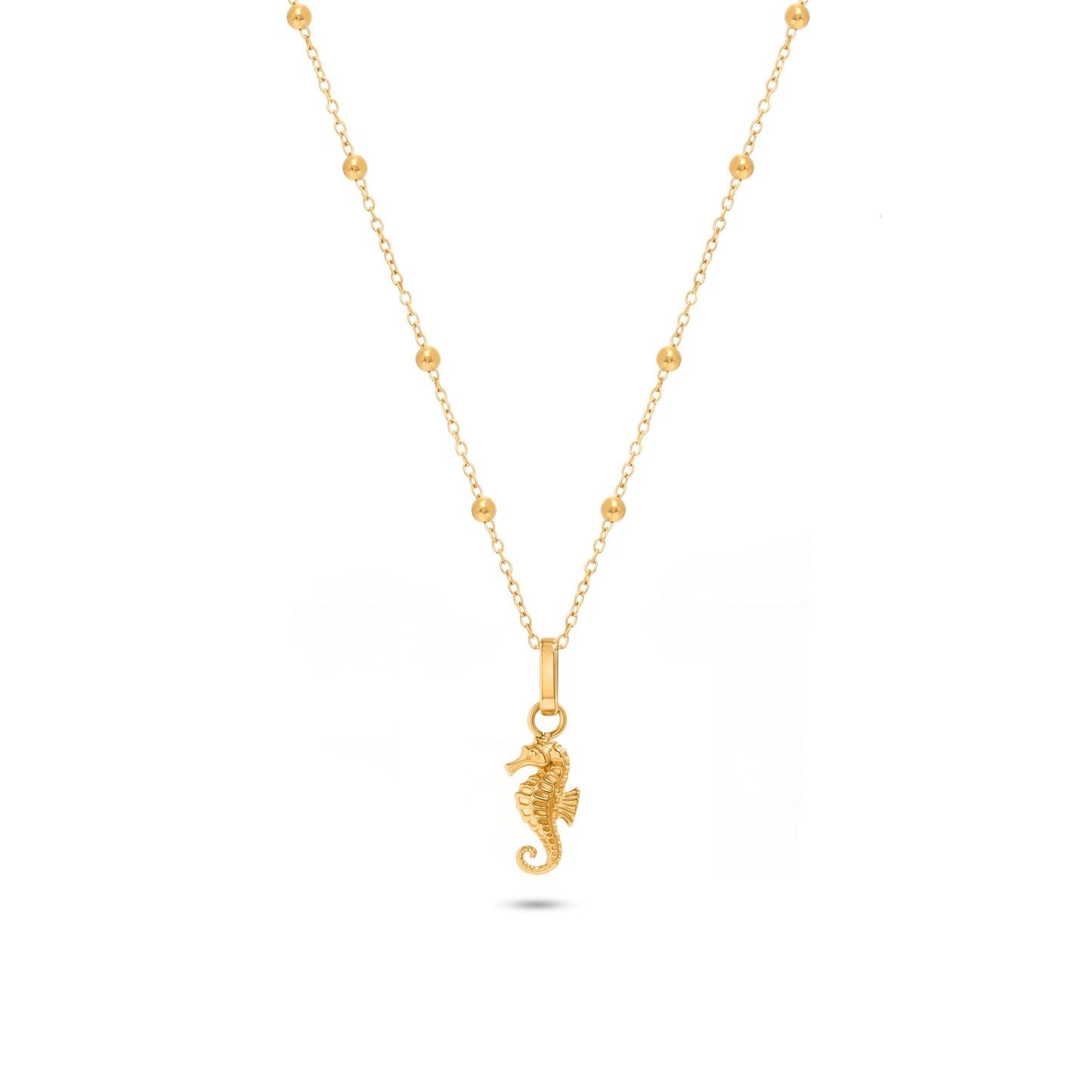 Ocean Charms Seahorse Necklace (Gold)