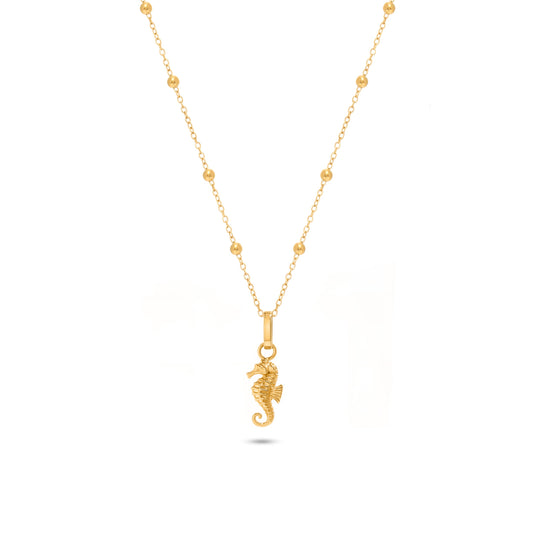 Ocean Charms Seahorse Necklace (Gold)