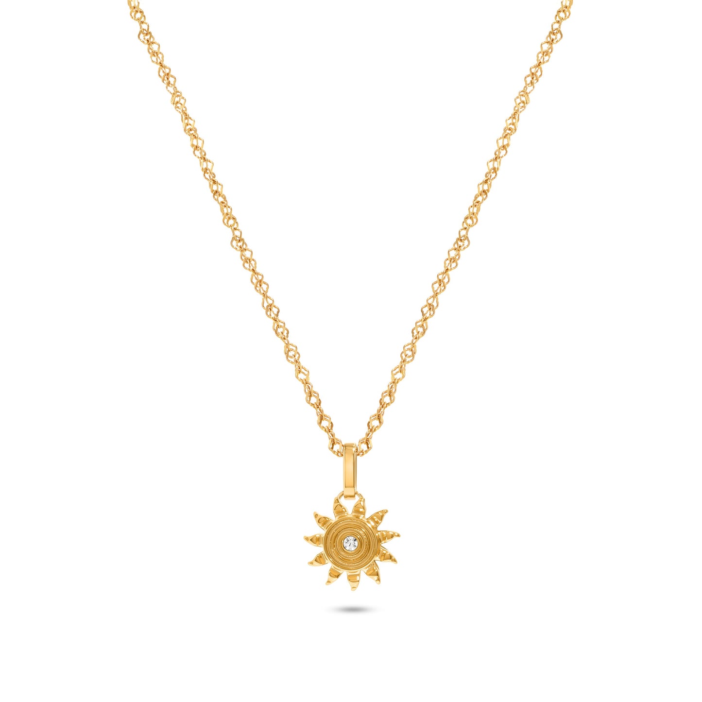 Ocean Charms Sun Necklace (Gold)