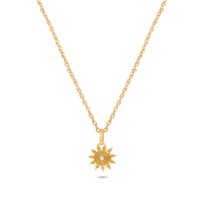 Ocean Charms Sun Necklace (Gold)