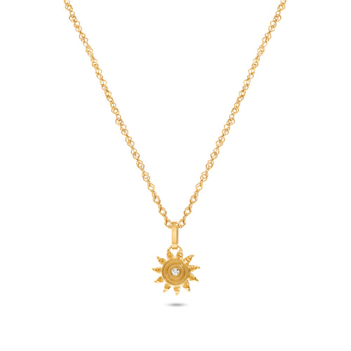 Ocean Charms Sun Necklace (Gold)