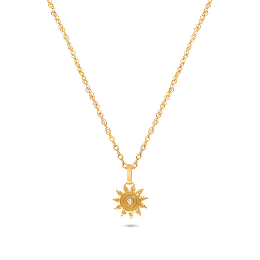 Ocean Charms Sun Necklace (Gold)