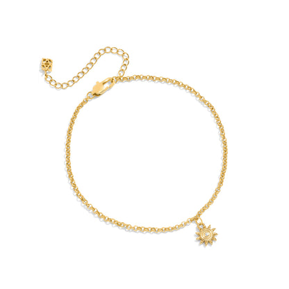 Ocean Charms Sun Anklet (Gold)