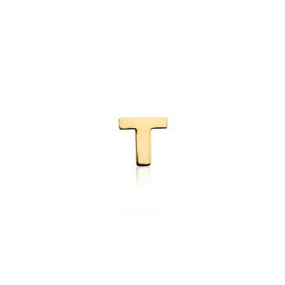 Mini Letter Sphere Chain Necklace (Gold)