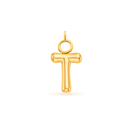 Mini Molten Initial Charm (Gold)