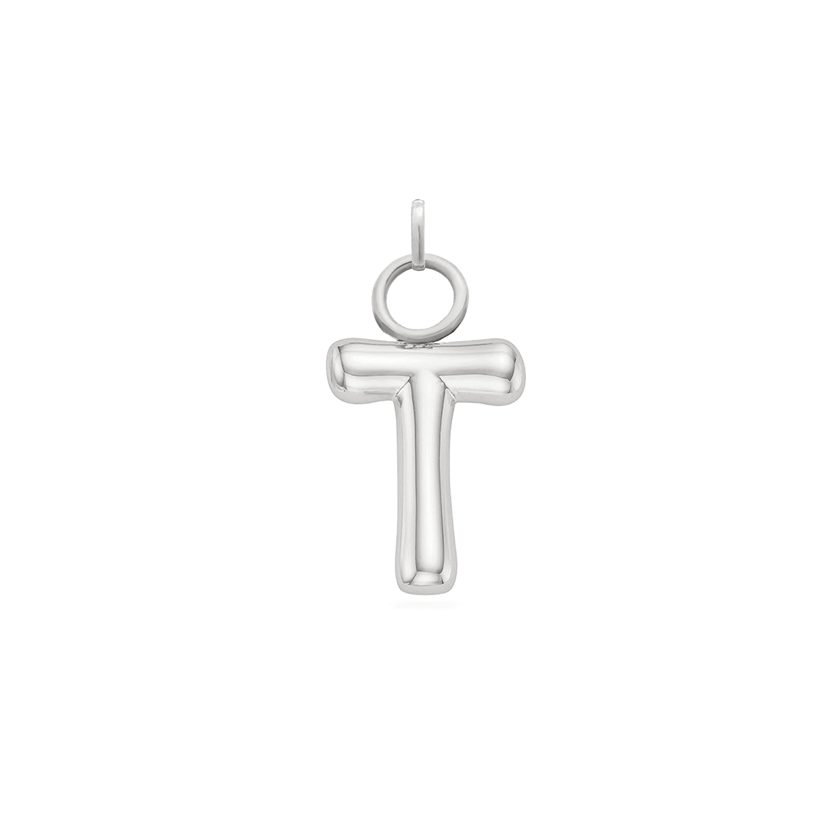 Mini Molten Initial Charm (Silver)