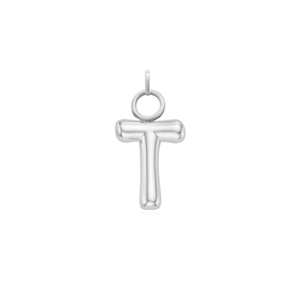 Mini Molten Initial Charm (Silver)