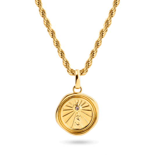 Custom Talisman Coin Necklace (Gold)
