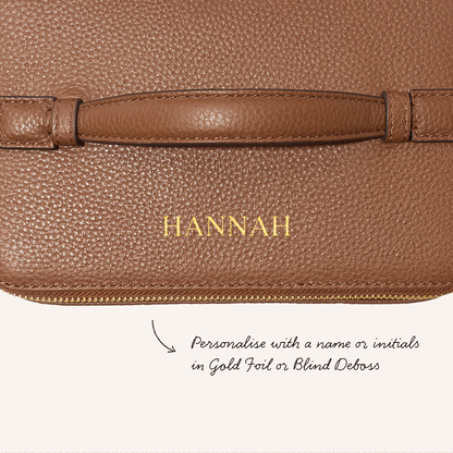 Large Vanity Cosmetic Bag (Tan)