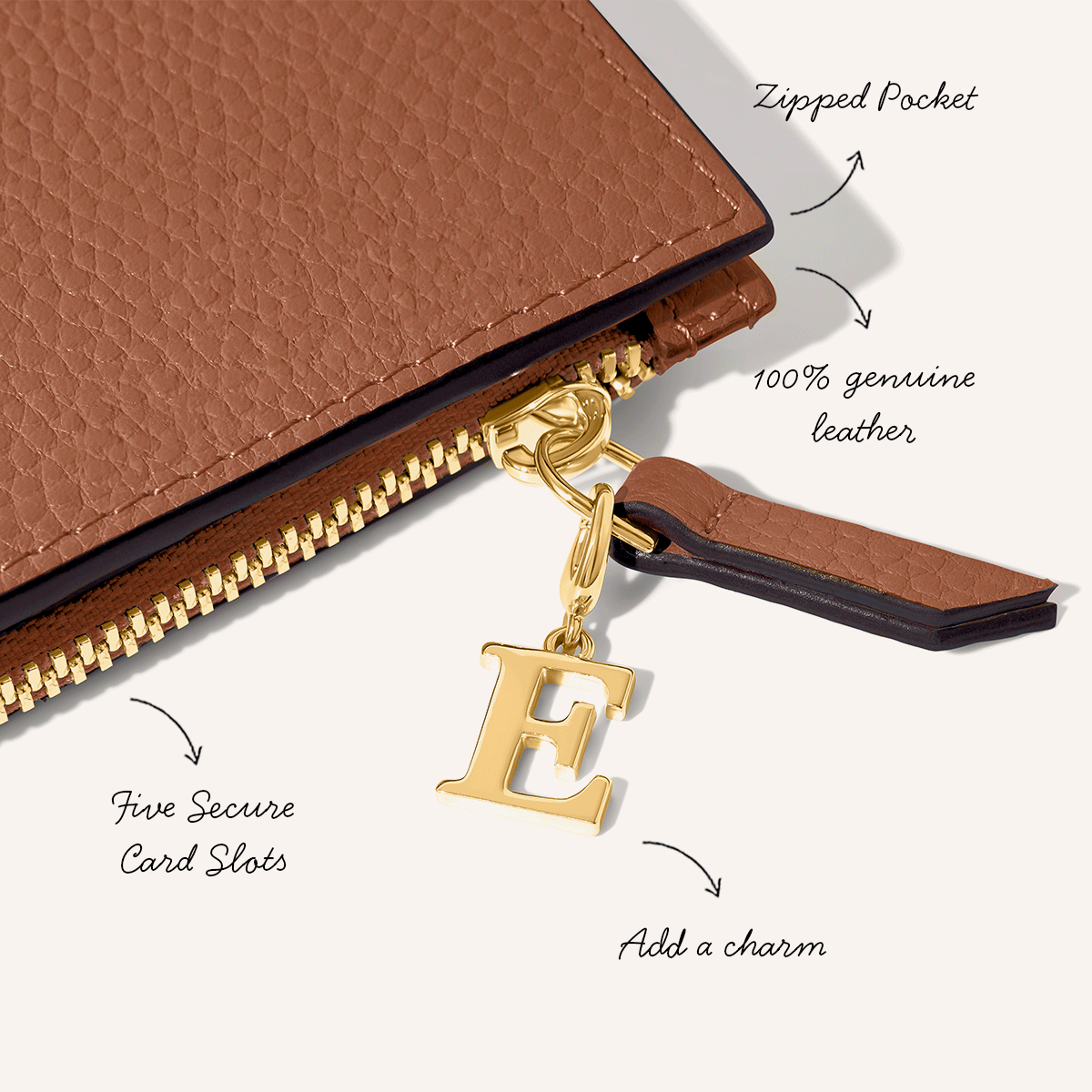 Leather Passport Holder (Tan)
