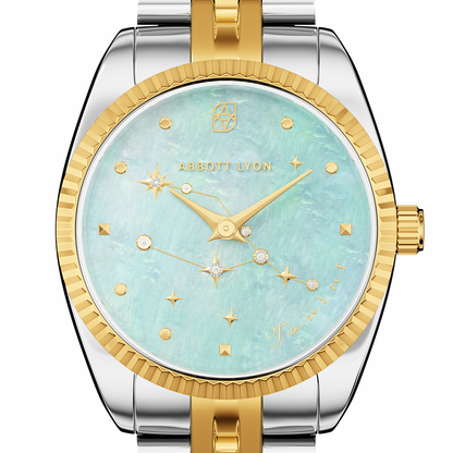 Belgravia 30 Aqua Zodiac Watch (Gold/Silver)
