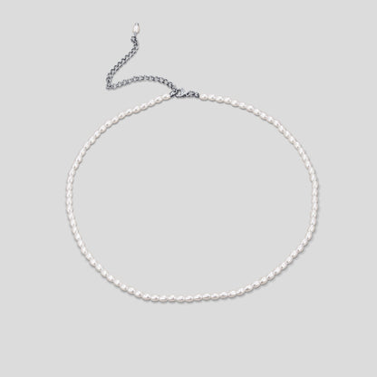 Temi Pearl Silver Necklace
